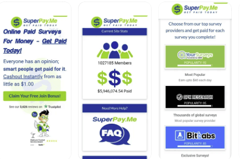Superpay.me app for iOS and Android