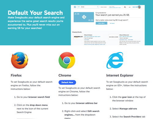 Search on Swagbucks