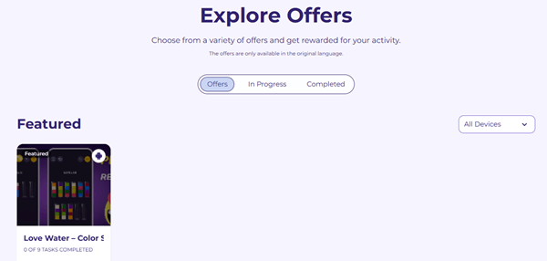 Paid offers on Mobrog
