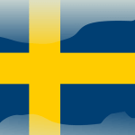sweden flag button
