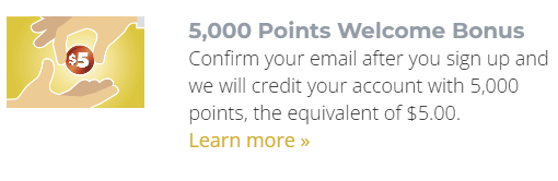 The $5 PointClub joining bonus