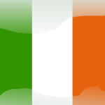 ireland flag button