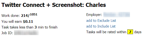 The details you get about each job