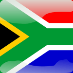 south africa flag button