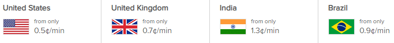 WowApp call price examples