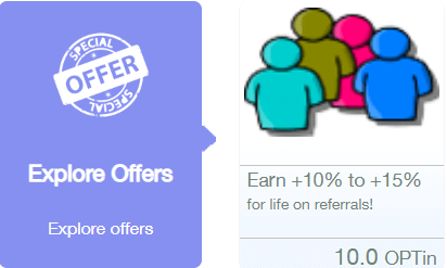 The only offer I got on EarnHoney: inviting friends
