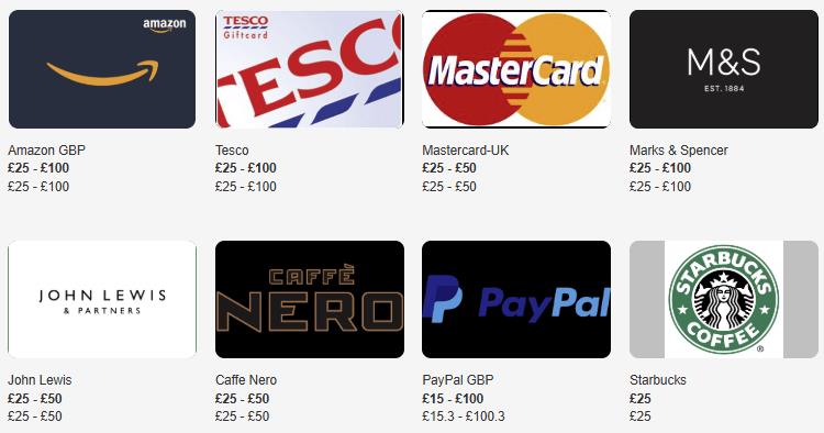 Examples of InboxPounds rewards