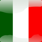 italy flag button