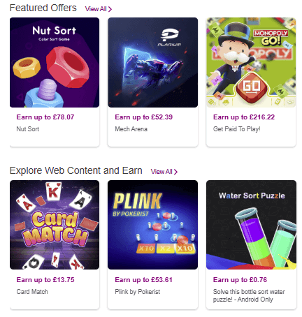 Examples of paid offers on InboxPounds