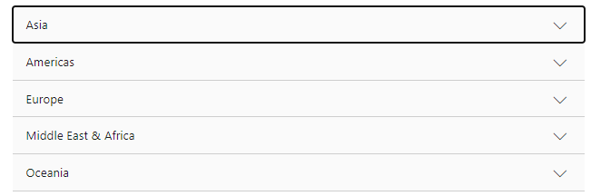 Microsoft Rewards countries overview