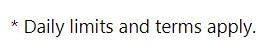 Microsoft Rewards terms about limits