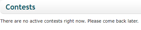 No contests at the moment