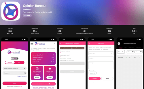Opinion Bureau app