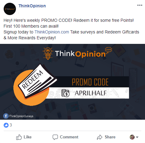 ThinkOpinion promo code example