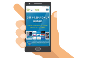 GPTbee website on a phone