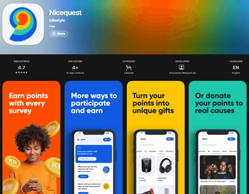 Nicequest app for Android and iOS