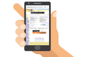 DonkeyMails site on a phone