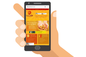 GoldenClix on a mobile browser