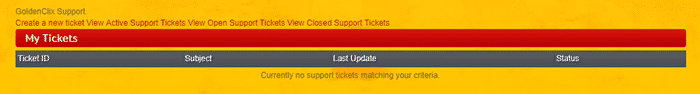 GoldenClix support ticket system