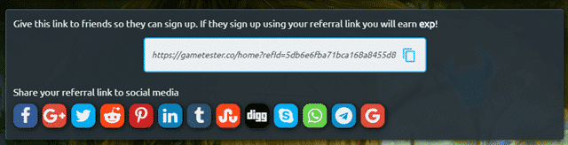 Game Tester referral program