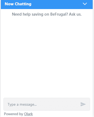 BeFrugal chat support