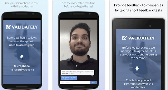 Validately app recorder