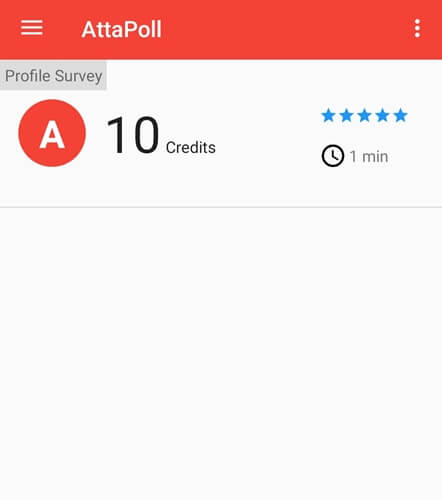 Paid surveys in the AttaPoll app