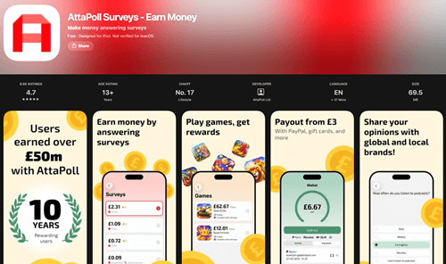 AttaPoll app for Android and iOS