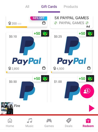 Payout options of Mode Earn app