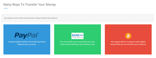 Star-Clicks payment methods