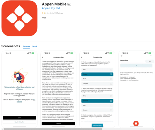 The Appen Mobile app for iOS and Android