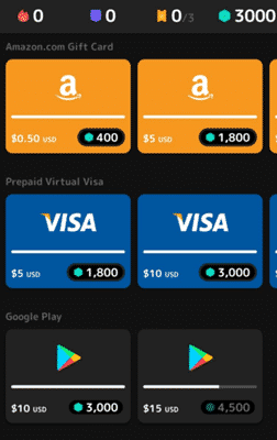 Rewards you can redeem on Mistplay
