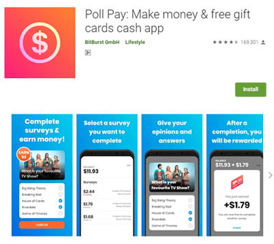 Poll Pay app for Android and iOS