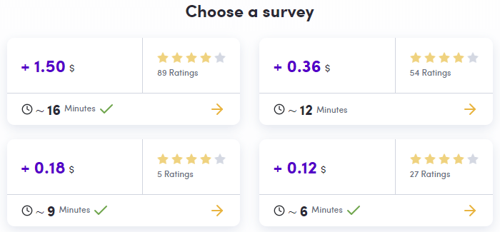 Pawns surveys examples