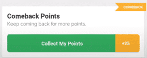 Collecting Comeback Points in Rewarded Play