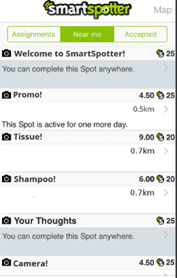 Spots on SmartSpotter
