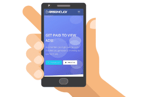 ArgonClick website on a phone