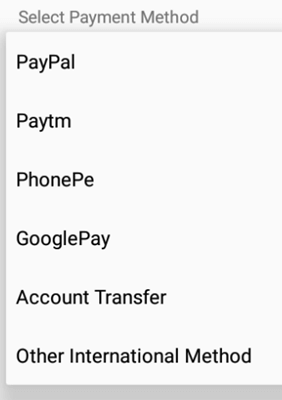 Daily Status Earn Money payment options