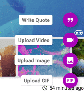 Uploading a status update on Daily Status Earn Money