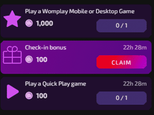 Daily tasks of Womplay