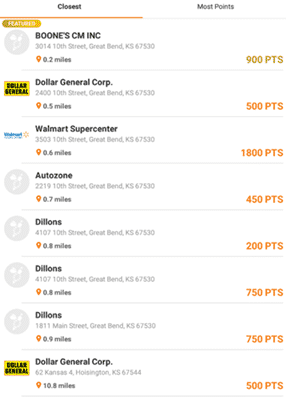 Mission list of Mobee