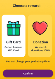 SurveyMonkey Rewards reward options: Amazon gift cards or charity