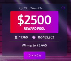 Weekly cashout event of Womplay