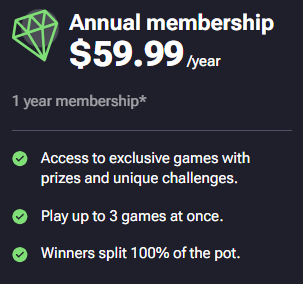 StepBet annual membership fee