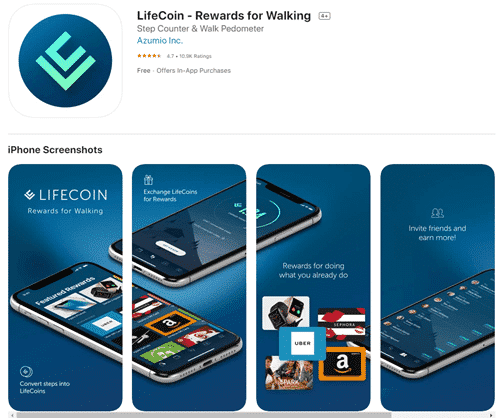 LifeCoin app in the App Store