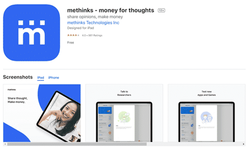 Methinks app for Android and iOS