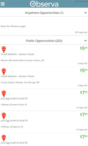 Gigs near your location on Observa