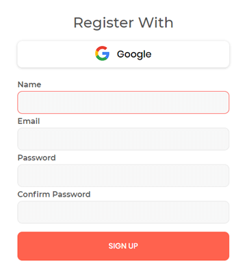 Peer2Profit registration form