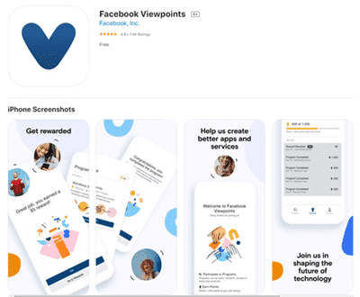 The Facebook Viewpoints app
