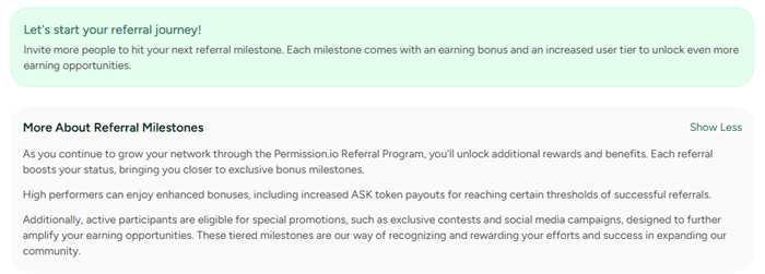 referral program of permission io
